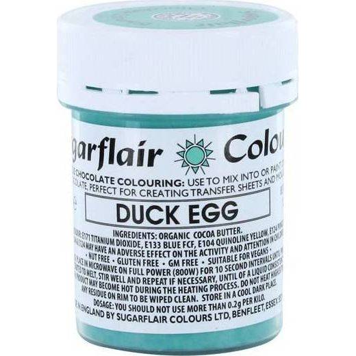 Farba do čokolády na báze kakaového masla Sugarflair Duck Egg (35 g) C310 dortis