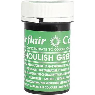 Sugarflair gélová farba (25 g) Ghoulish Green A148 dortis - Sugarflair