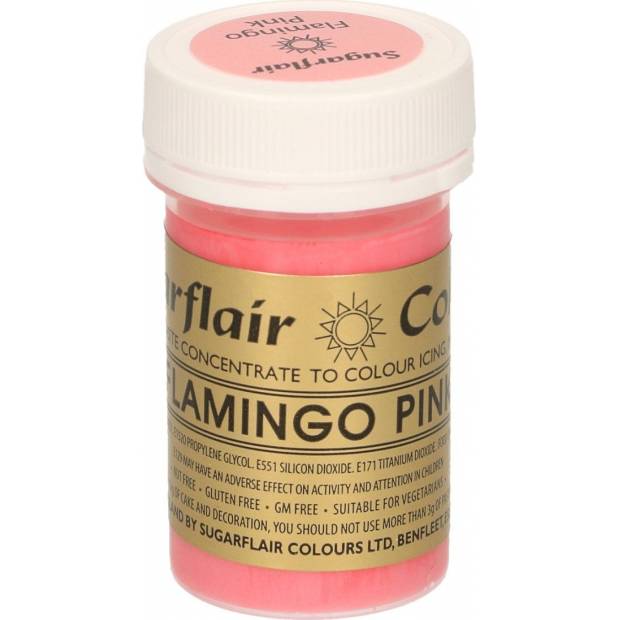 Gélová farba sugarflair flamingo pink 25g - Sugarflair