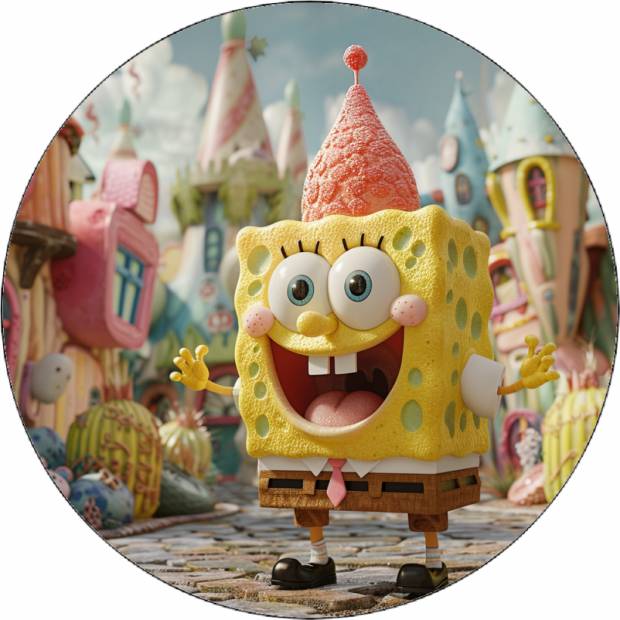 Jedlý papier Sponge Bob s uzáverom 19,5 cm - Pictu Hap