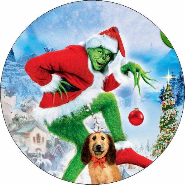 Jedlý papier Grinch so psom 19,5 cm - Pictu Hap