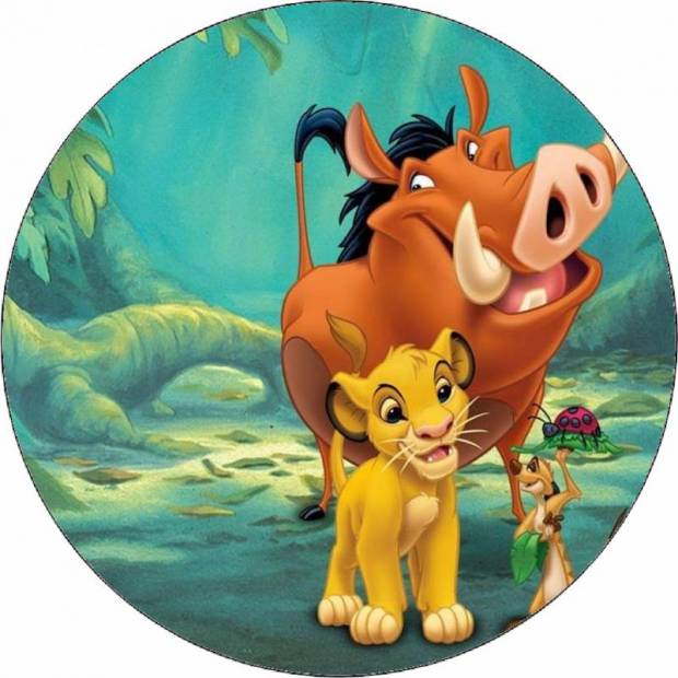 Jedlý papier Leví kráľ Simba, Timon a Pumba 19,5 cm - Pictu Hap