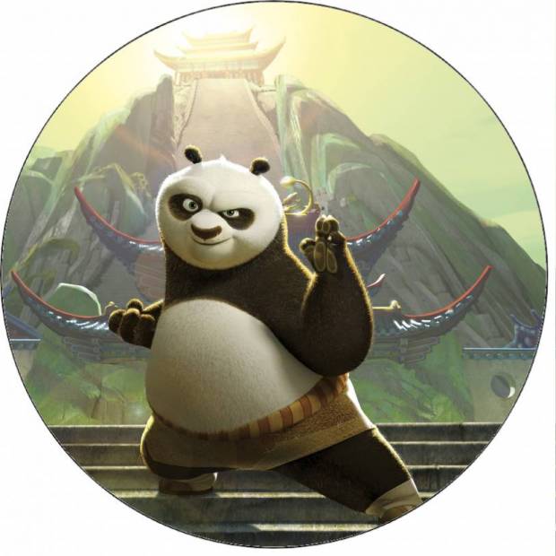 Jedlý papier Kung Fu Panda Po počas cvičenia 19,5 cm - Pictu Hap