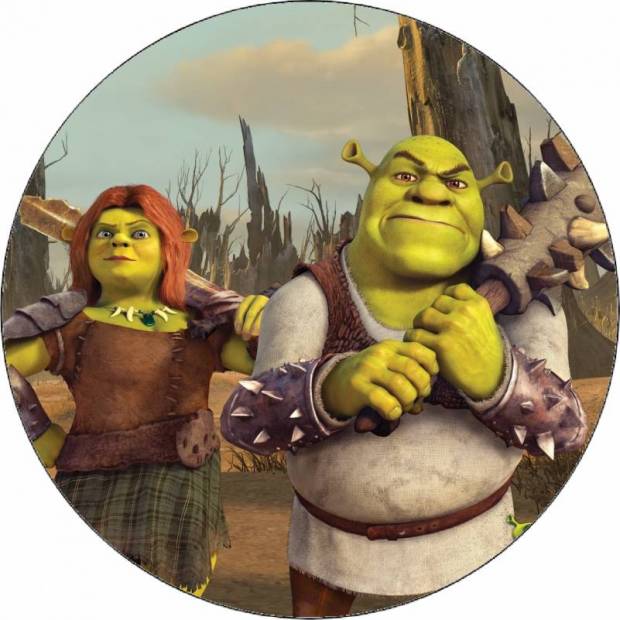 Jedlý papier Shrek a Fiona 19,5 cm - Pictu Hap