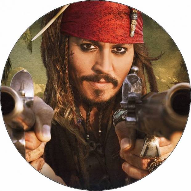 Jedlý papier Jack Sparrow so zbraňami 19,5 cm - Pictu Hap