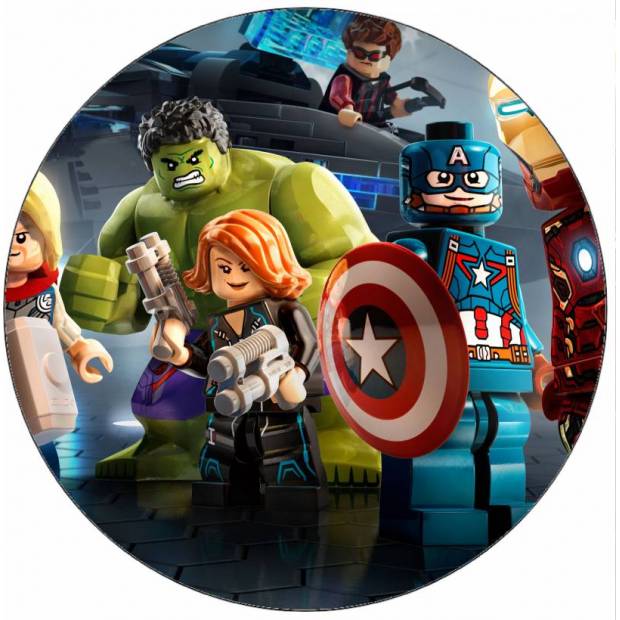 Jedlý papier Lego Avengers 19,5 cm - Pictu Hap