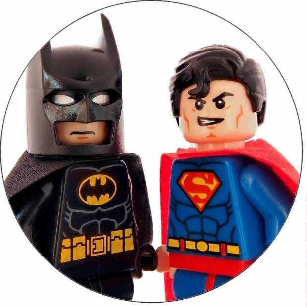 Jedlý papier Lego Batman a Superman 19,5 cm - Pictu Hap