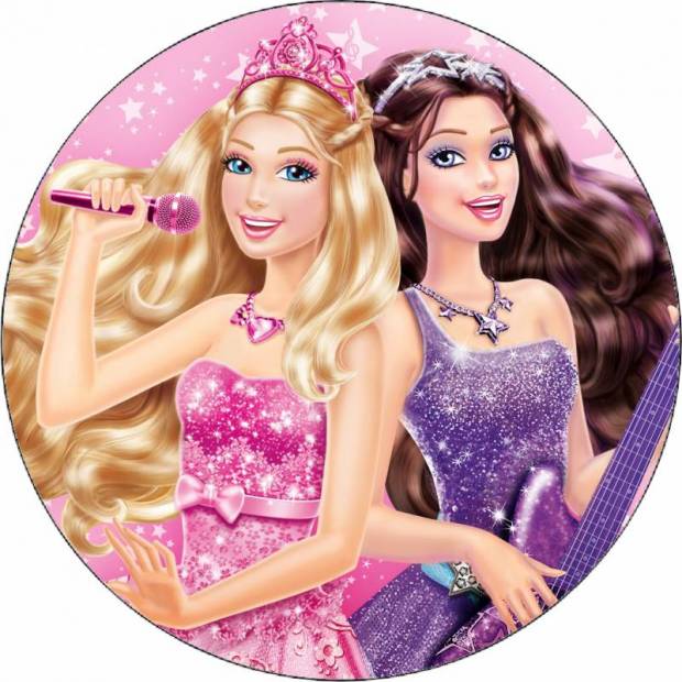 Jedlý papier Barbie pop star 19,5 cm - Pictu Hap