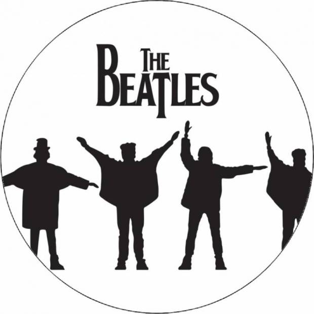 Jedlý papier Siluety The Beatles 19,5 cm - Pictu Hap