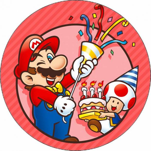 Jedlý papier Super Mario party 19,5 cm - Pictu Hap