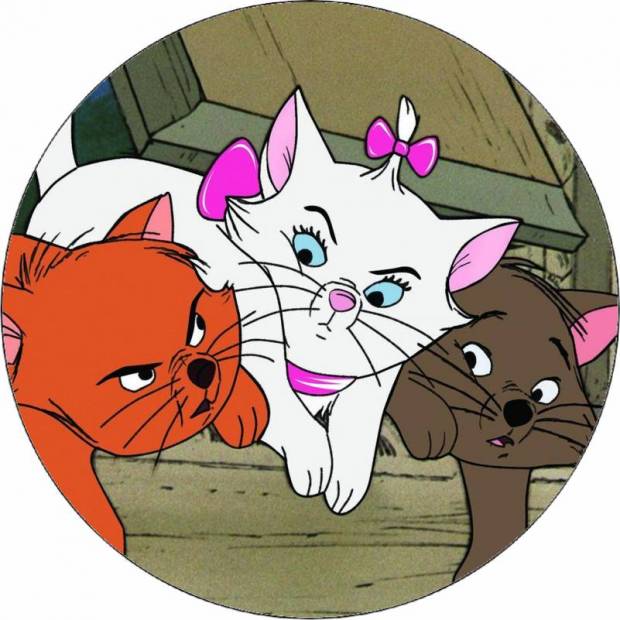 Jedlý papier Aristocats mačky v okne 19,5 cm - Pictu Hap