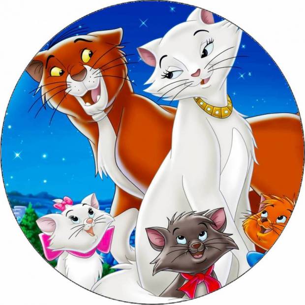 Jedlý papier Aristocats Vojvodkyňa a rodina 19,5 cm - Pictu Hap