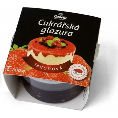 Jahodová cukrárenská poleva 200g - Kovandovi