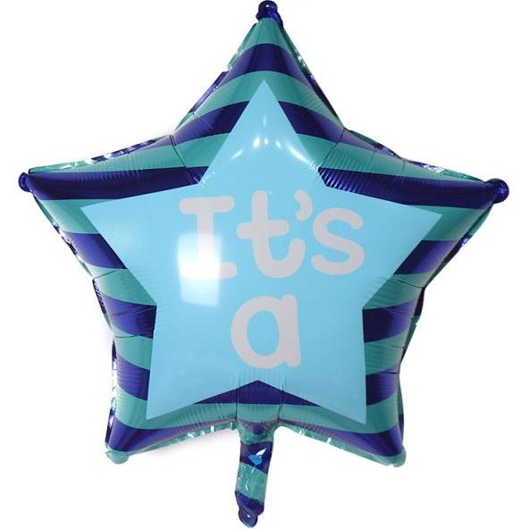 Fóliový balón hviezda modrá 56cm - Cakesicq