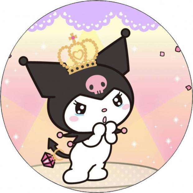 Jedlý papier Kuromi princess 19,5 cm - Pictu Hap