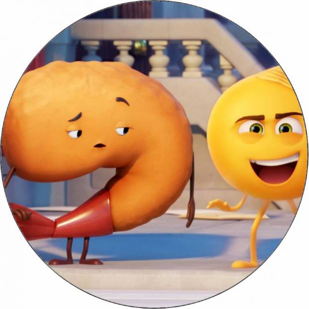 Jedlý papier Emoji vo filme smajlík a krevety 19,5 cm - Pictu Hap