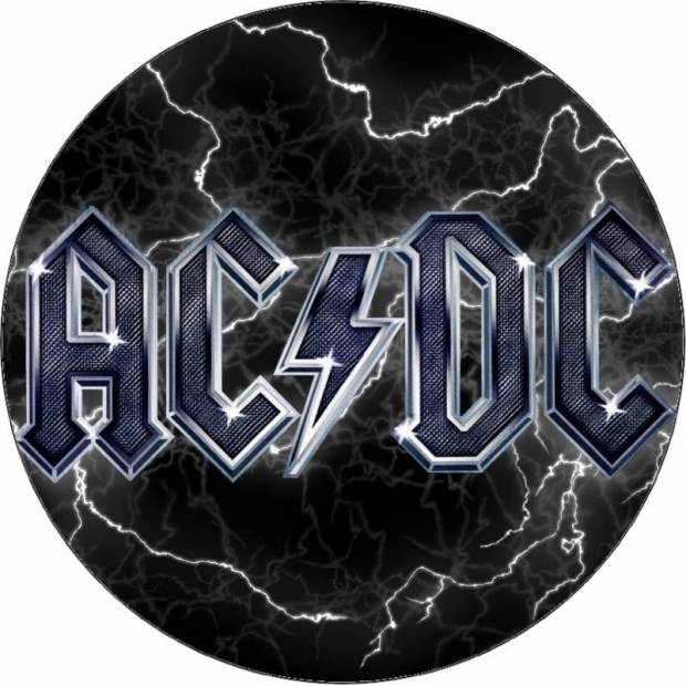 Jedlý papier AC/DC logo modré logo 19,5 cm - Pictu Hap