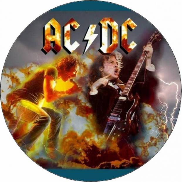 Jedlý papier s logom AC/DC 19,5 cm - Pictu Hap