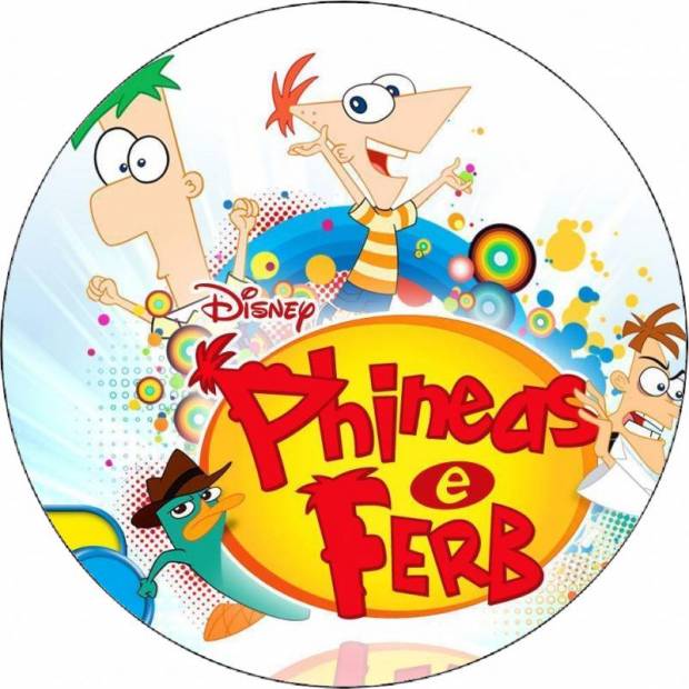 Jedlý papier Logo Phineas a Ferb 19,5 cm - Pictu Hap