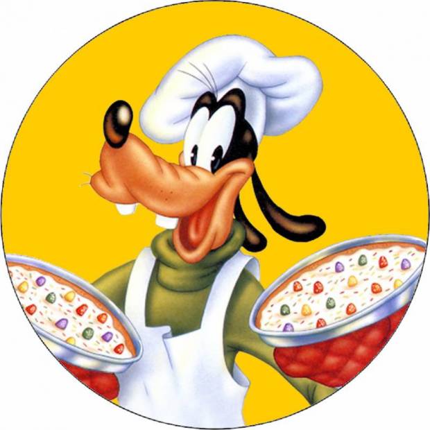 Jedlý papier Goofy s pizzou 19,5 cm - Pictu Hap