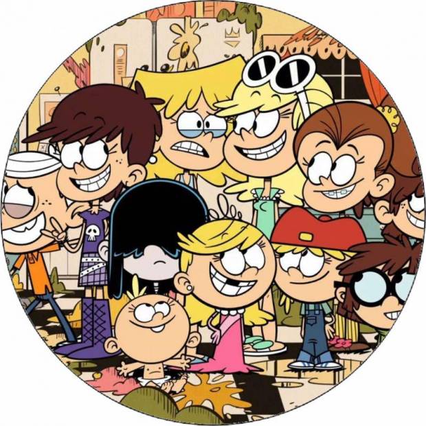 Jedlý papier Loud House large family 19,5 cm - Pictu Hap