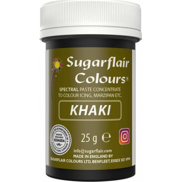 Gélová farba khaki 25g - Sugarflair