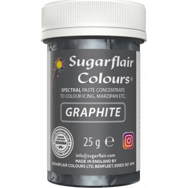 Gélová farba grafitová 25 g - Sugarflair