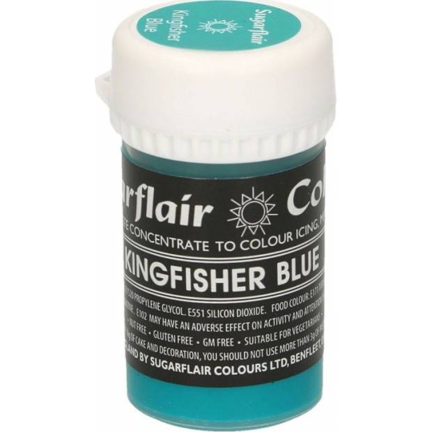 Gélová farba kingfisher blue 25g - Sugarflair