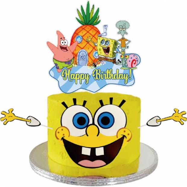 Sponge bob topper torty - Cakesicq