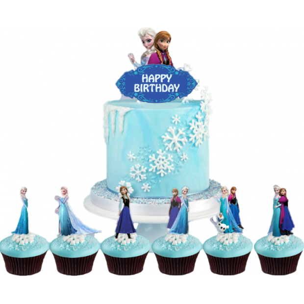 Topper na tortu Frozen 7ks - Cakesicq