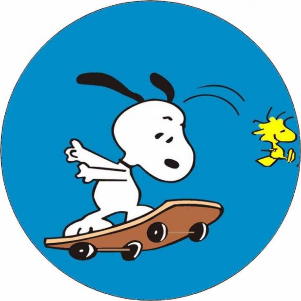 Jedlý papier Snoopy na skateboarde 19,5 cm - Pictu Hap