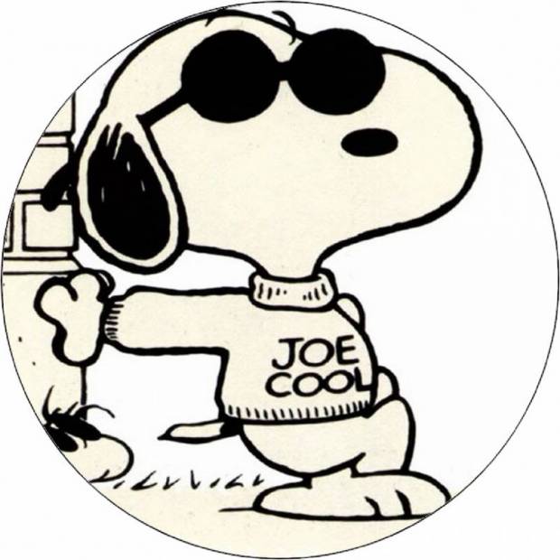 Jedlý papier Snoopy čiernobiela ilustrácia 19,5 cm - Pictu Hap