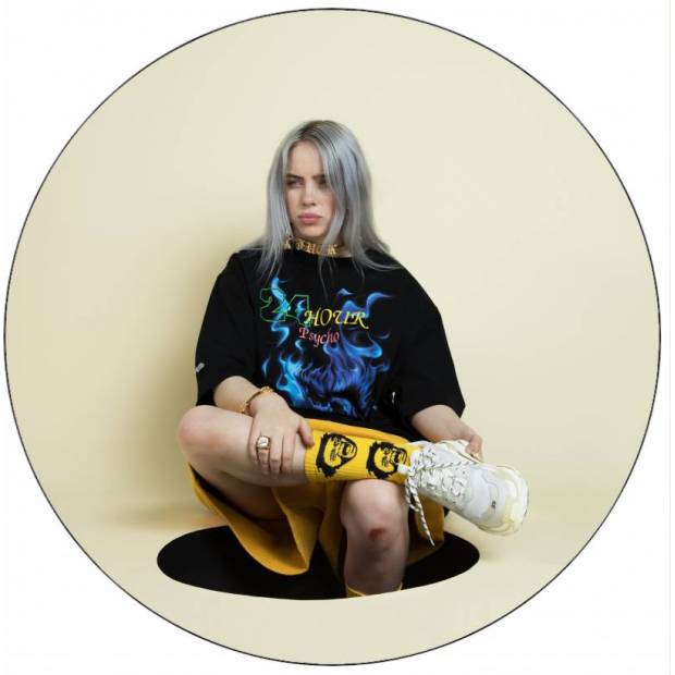 Jedlý papier Billie Eilish sivé vlasy 19,5 cm - Pictu Hap