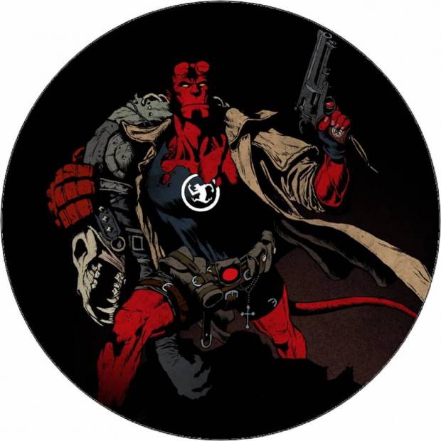 Jedlý papier Hellboy ilustrácia na čiernom pozadí 19,5 cm - Pictu Hap