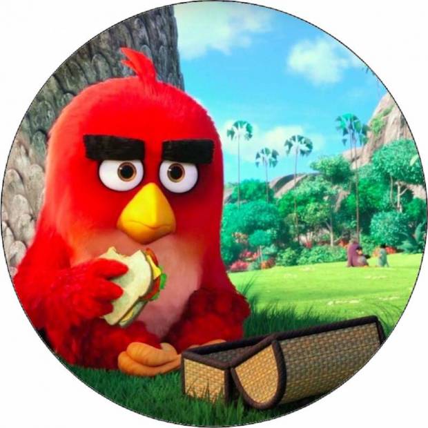 Jedlý papier Angry birds Červený na pikniku 19,5 cm - Pictu Hap