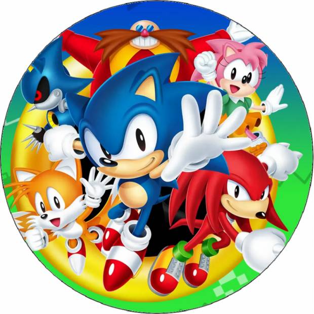 Jedlý papier Ježko Sonic a priatelia 19,5 cm - Pictu Hap