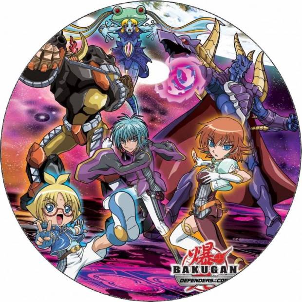 Bakugan jedlý papier fialové pozadie 19,5 cm - Pictu Hap