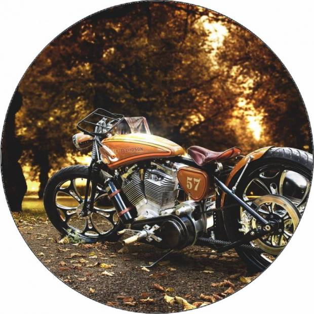 Jedlý papier Harley Davidson hnedý 19,5 cm - Pictu Hap