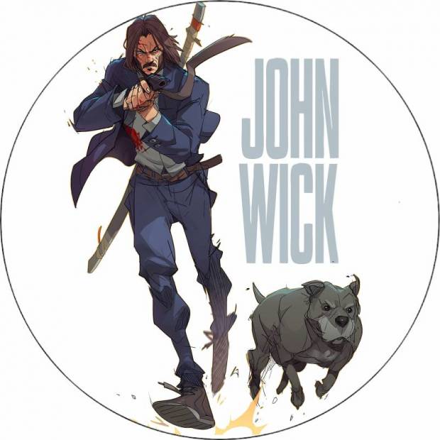 Jedlý papier John Wick logo 19,5 cm - Pictu Hap