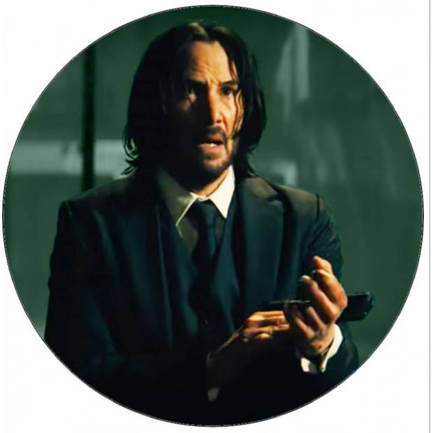 Jedlý papier John Wick s pištoľou 19,5 cm - Pictu Hap