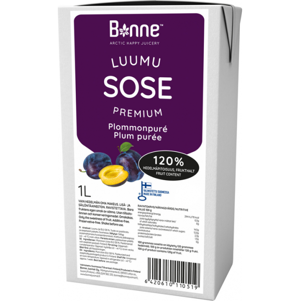 Ovocné pyré 120% slivka 1l - Bonne