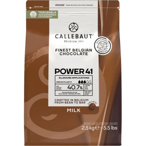 Callebaut Chocolate 41 power milk 2,5kg - Callebaut