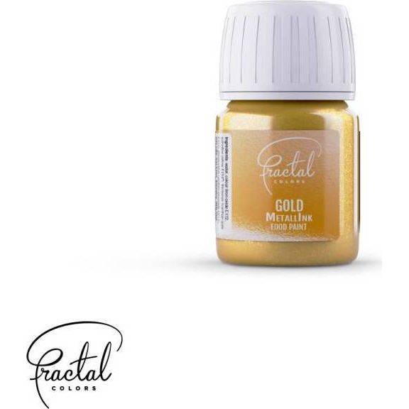 Fraktálová tekutá metalická farba - zlatá (30 ml) - dortis