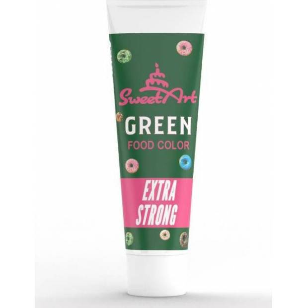 SweetArt gélová farba v tube Intense Green (30 g) - dortis