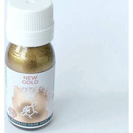 Food Colours Nová tekutá metalická farba Honey Gold (18 ml) bez E171 - dortis