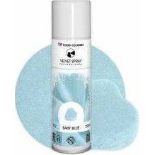 Potravinárske farby Velvet Spray Baby Blue (250 ml) - dortis