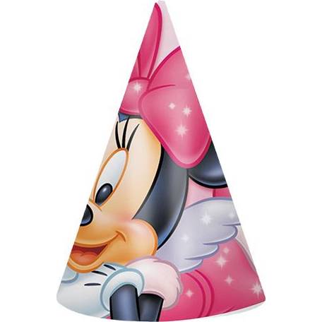 Párty papierová čiapka ružová Minnie 6ks - Cakesicq