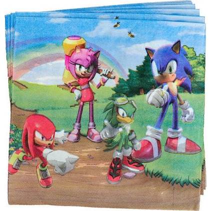 Papierové obrúsky 33x33cm 10ks Ježko Sonic - Cakesicq