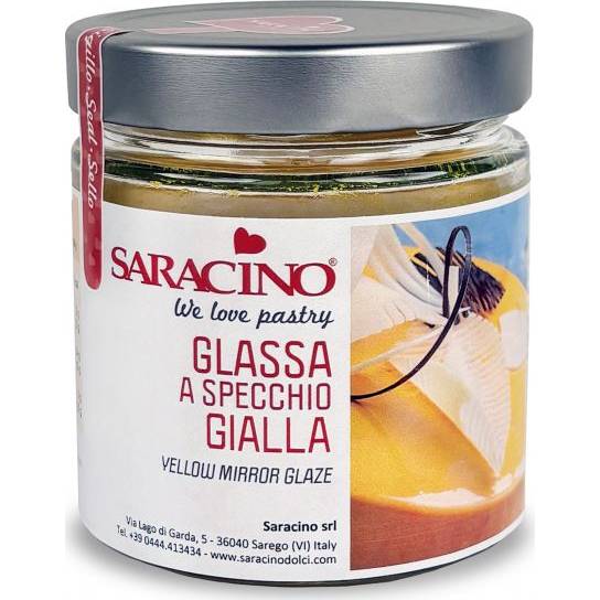 Zrkadlová glazúra žltá 350g - Saracino