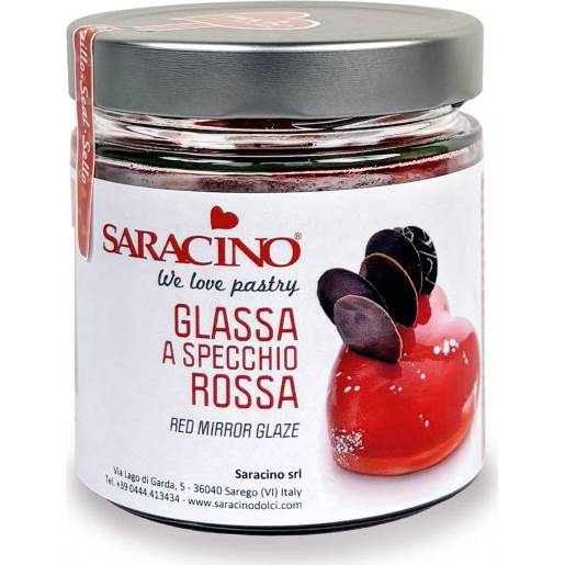 Zrkadlová glazúra červená 350g - Saracino